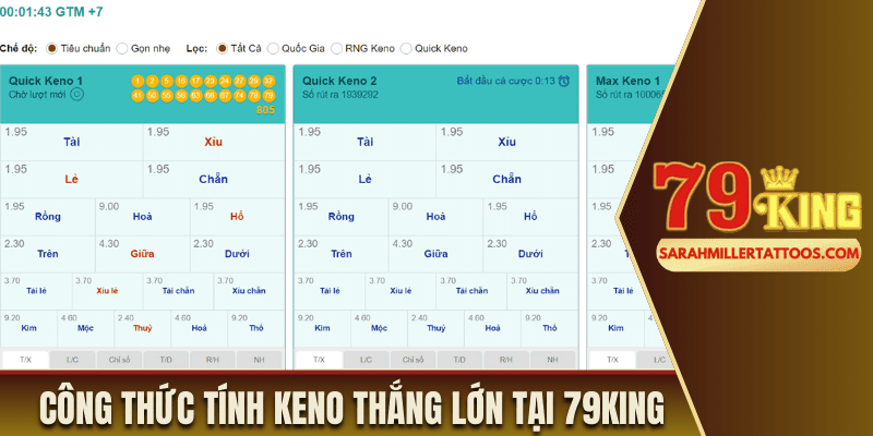 Công thức tính Keno giúp người chơi thắng lớn tại 79king