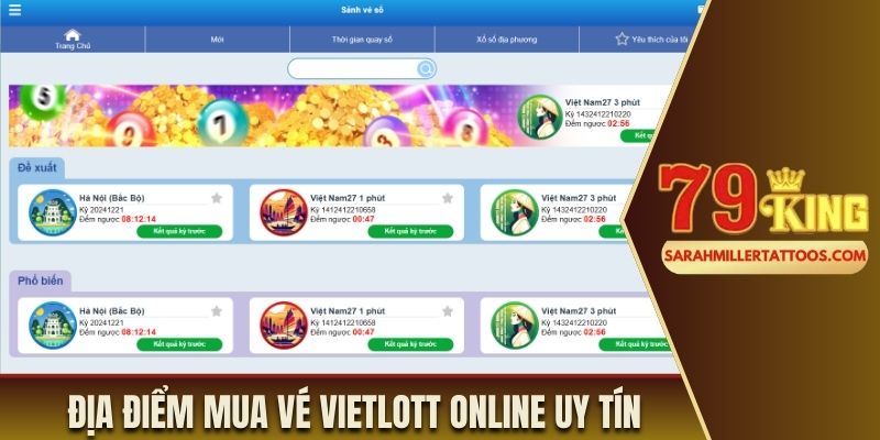 Địa điểm mua vé Vietlott online uy tín