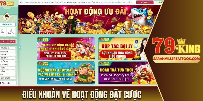 Điều khoản về hoạt động đặt cược trực tuyến