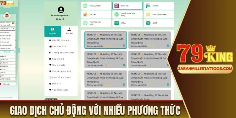 Giao dịch chủ động với nhiều phương thức