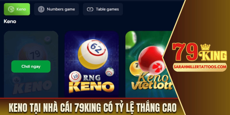 Keno tại nhà cái 79king có tỷ lệ thắng cao