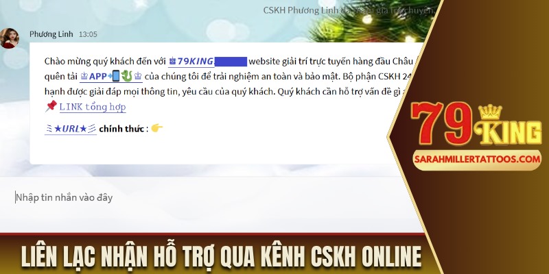 Liên lạc nhận hỗ trợ qua kênh CSKH Online