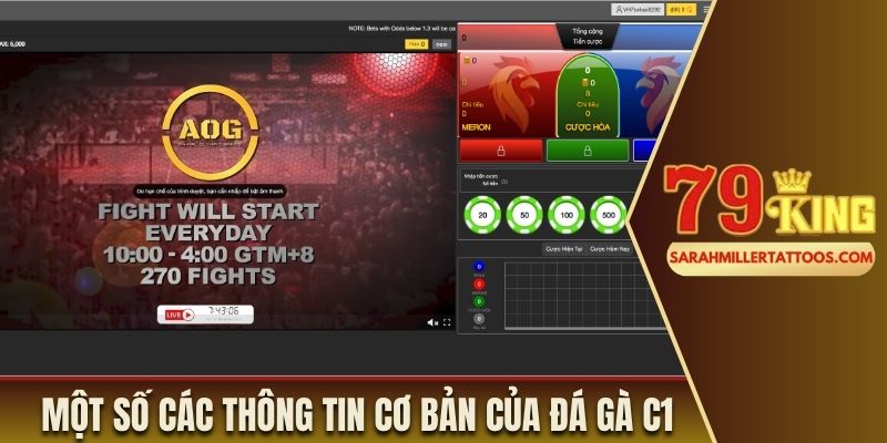 Một số các thông tin cơ bản của đá gà C1