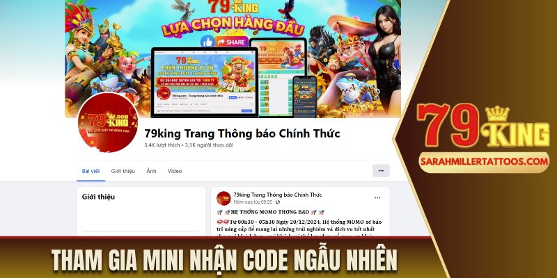 Tham gia mini trên Fanpage nhận code ngẫu nhiên