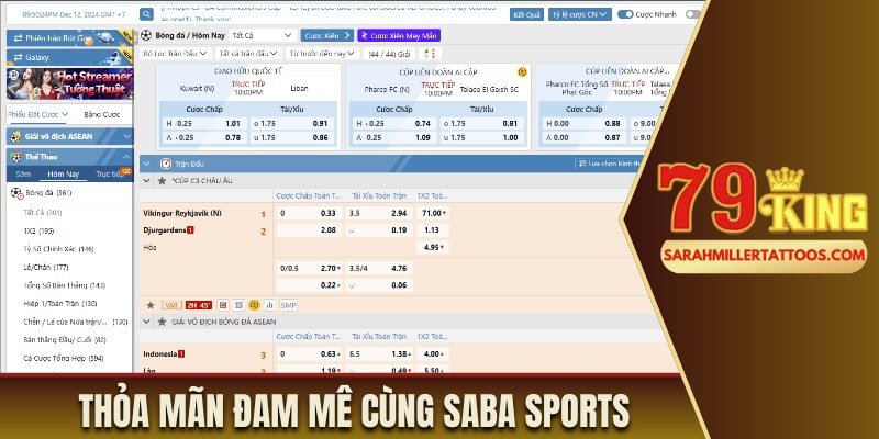 Thỏa mãn đam mê cá cược cùng SABA Sports